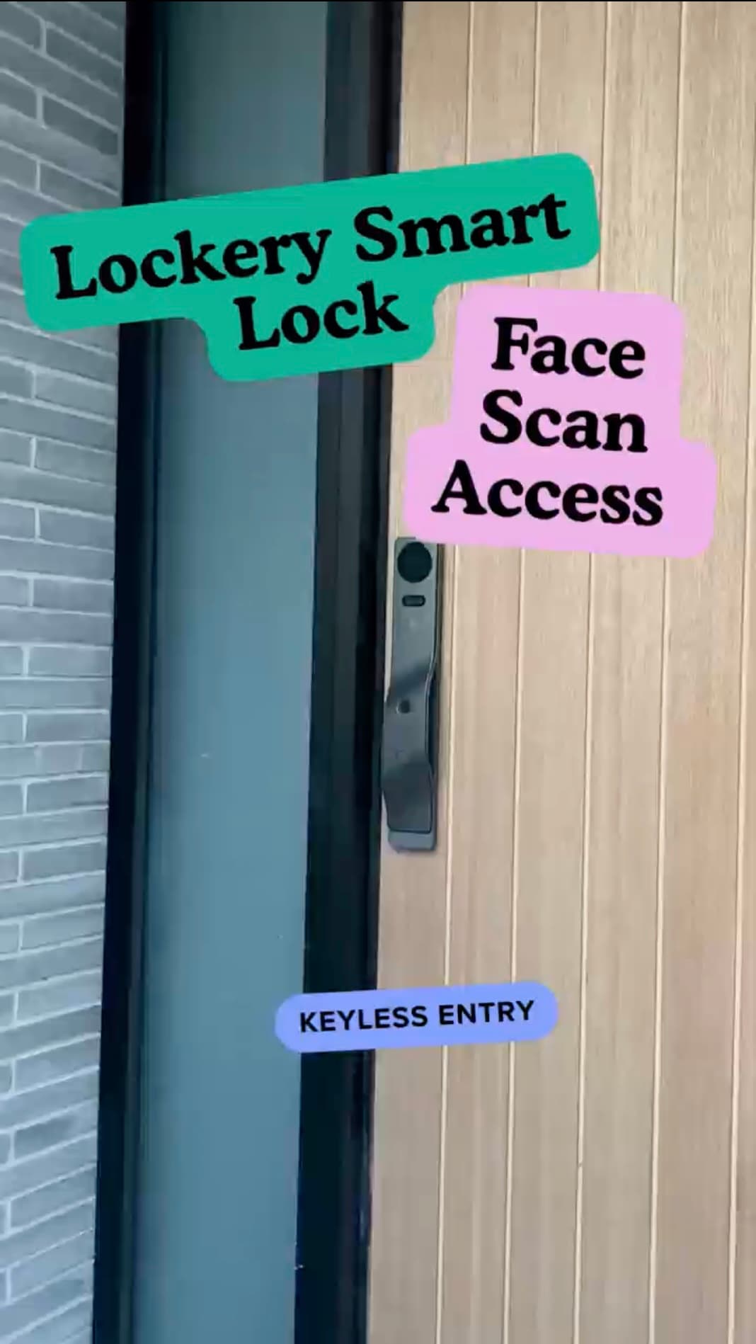 Child using Lockery smart lock face and palm unlock