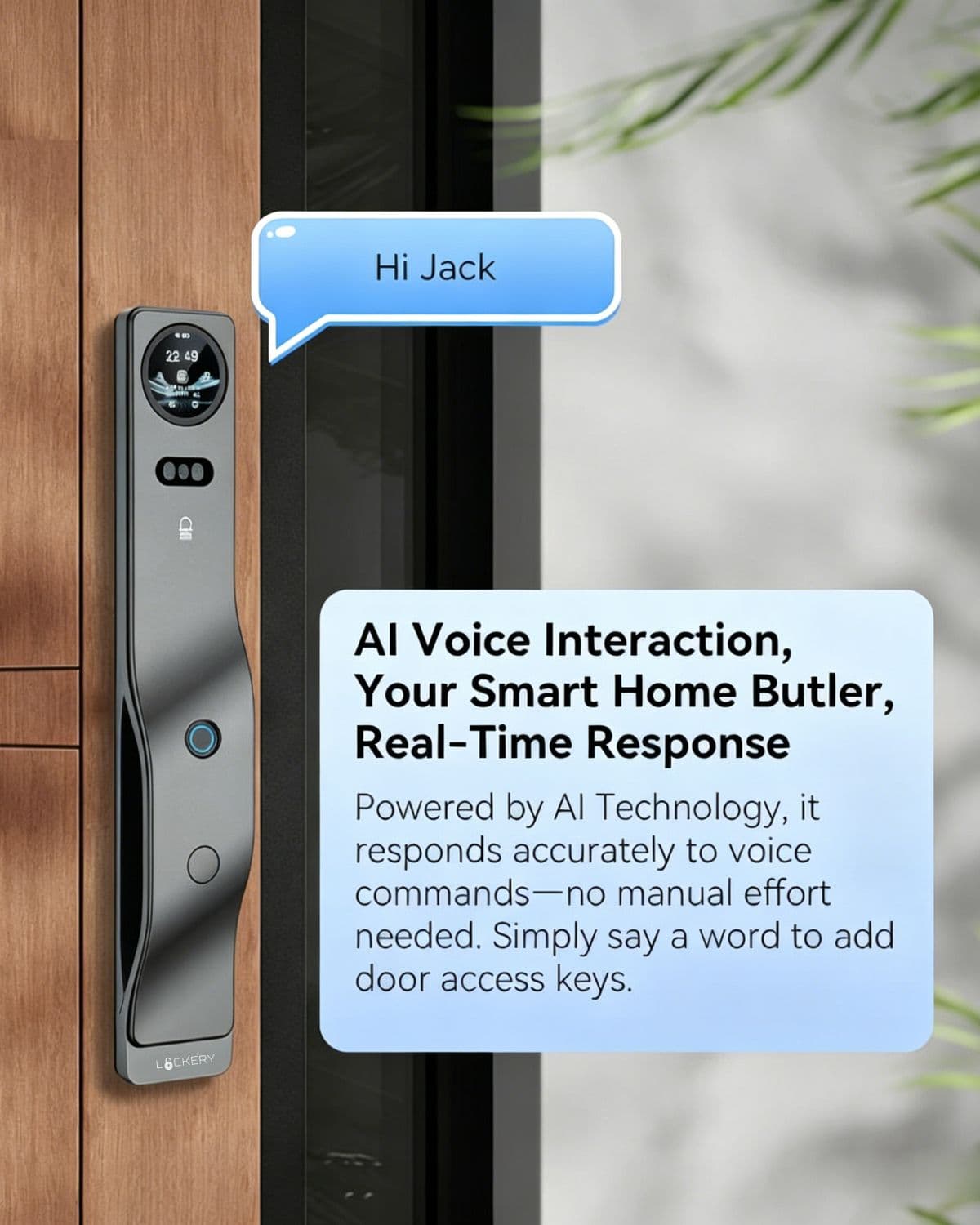 Lockery smart lock with AI voice assistant