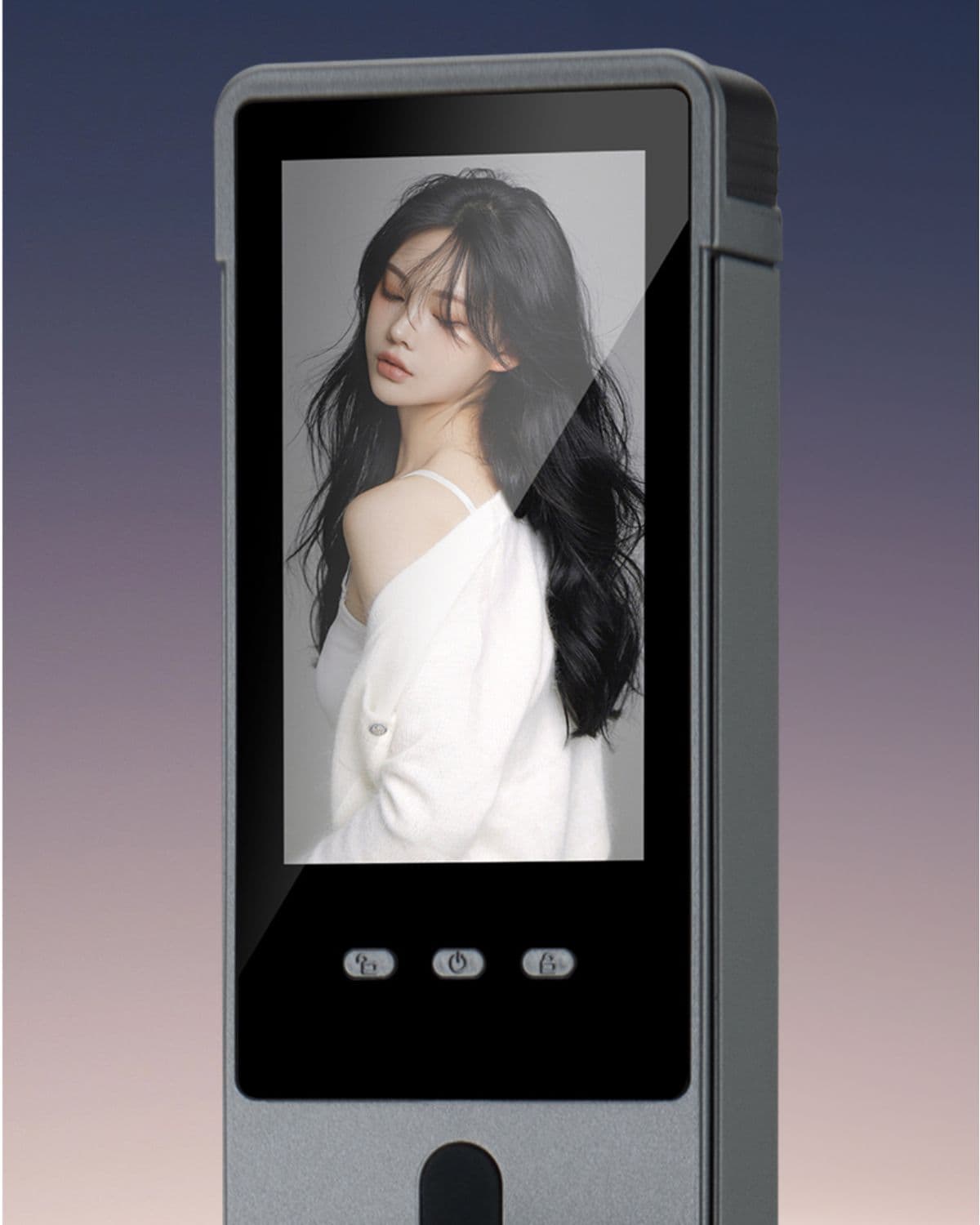 Lockery indoor display screen close-up