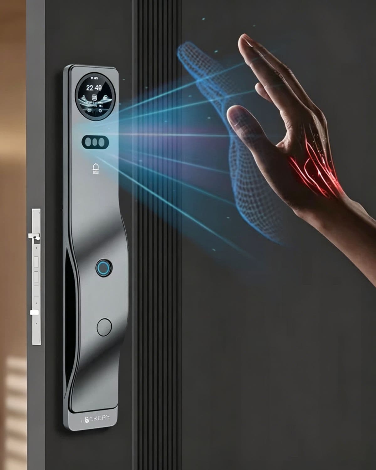 Lockery palm vein recognition unlock
