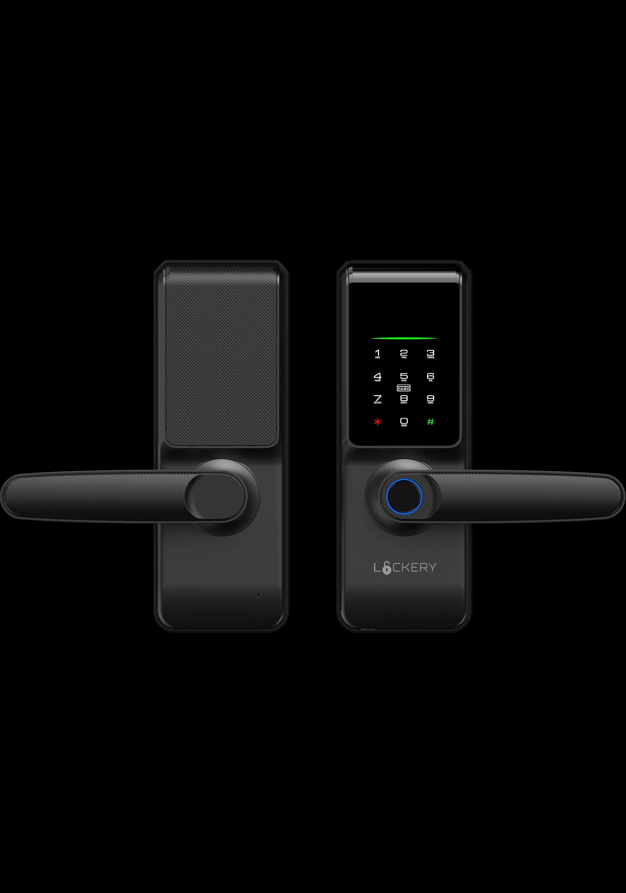 Lockery Mini smart lock front and rear view