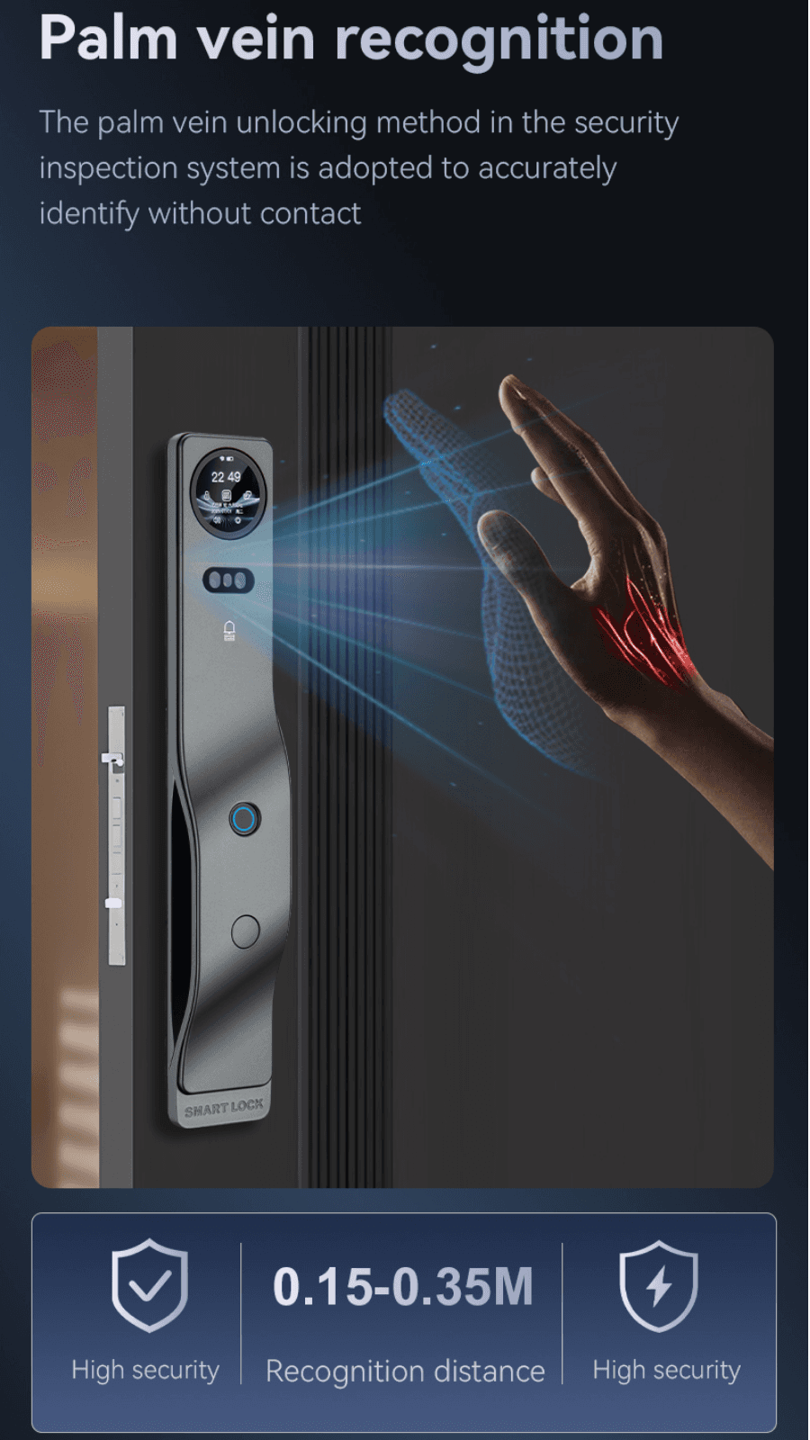 Lockery palm vein recognition